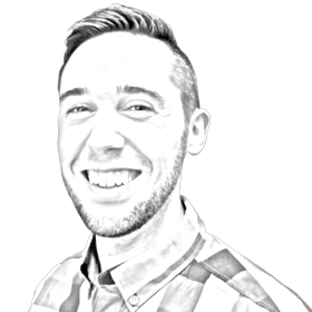 Pencil drawing of Jon Bernal
